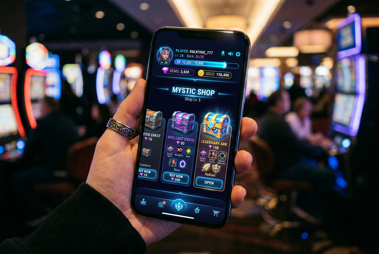Gamification elements in a modern 2026 casino interface.